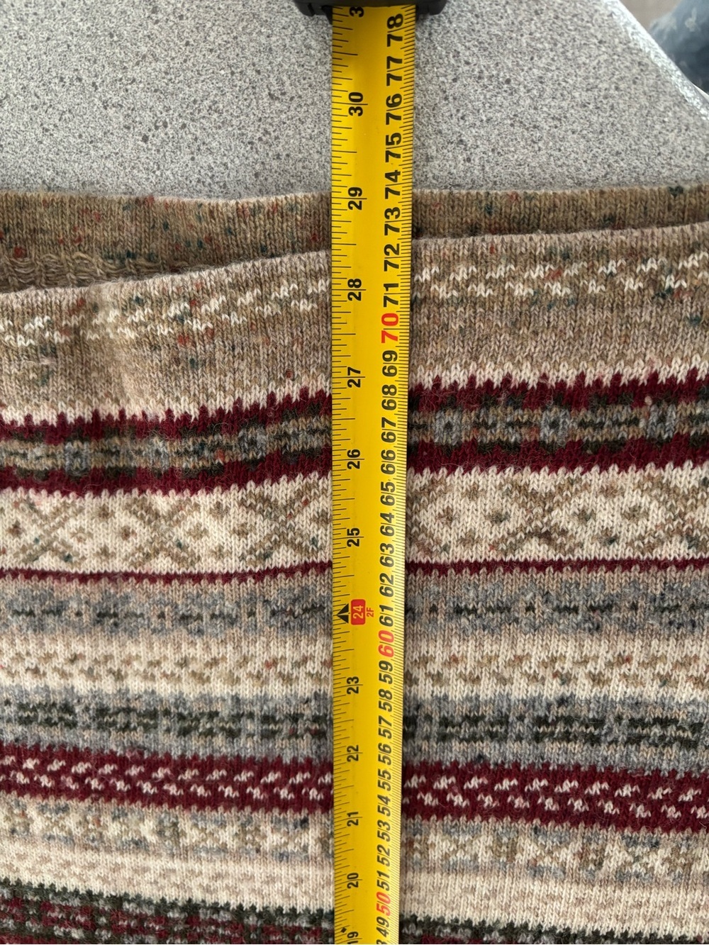 Vintage Marie Claire Fair Isle Wool Blend Nordic Sweater Women L Cozy Grandpa - Picture 9 of 10